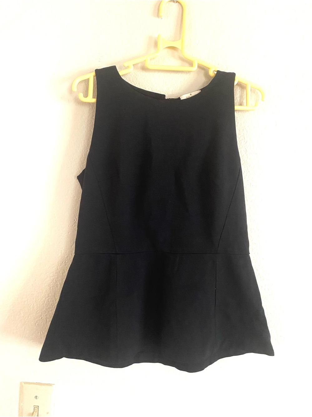 kate spade Black Sleeveless Peplum Tank Top